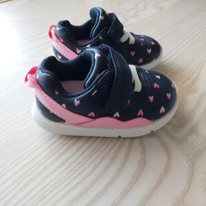 Carter's Pink and Black Heart Sneakers